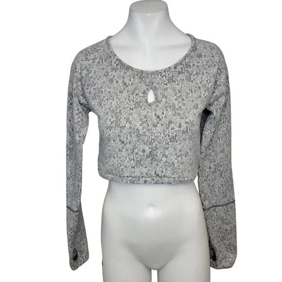 Gymshark Tops - Gymshark Fleur  Texture Long Sleeve Crop Top